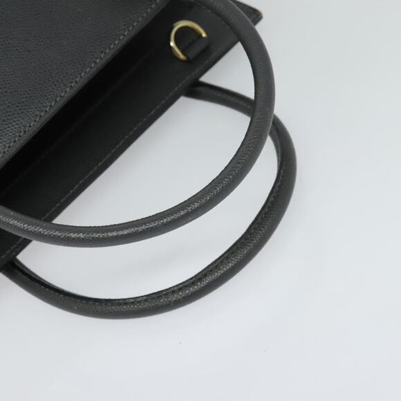 CELINE Hand Bag Leather Gray Gold - Picture 7 of 12